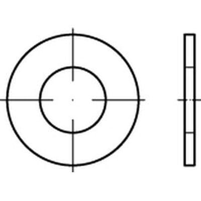 Scheibe Standard Ähnl. Din 134 Stahl 23x46x3mm 100 Stk