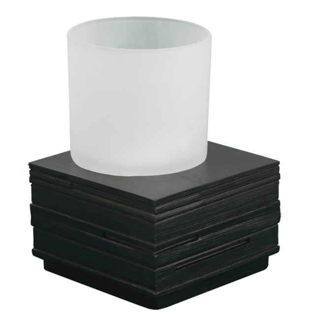 Optima - Salea Becher Und Halter Aus Polyresin, Braun (sal27)