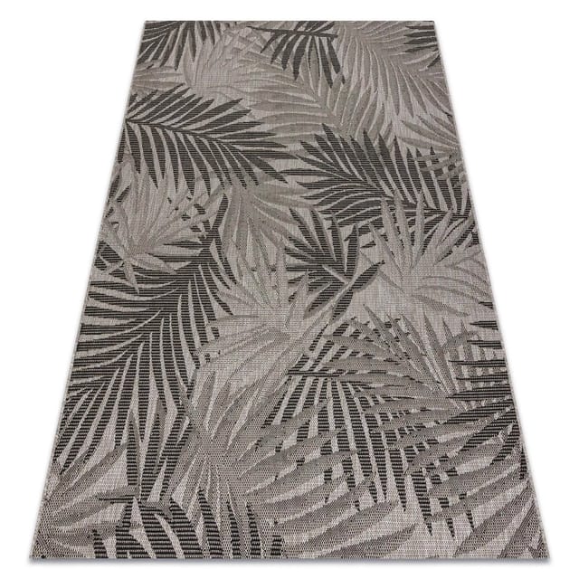 Teppich Sizal Floorlux 20504 Lauben Silbern / Schwarz Jungle Beige 60x110 Cm
