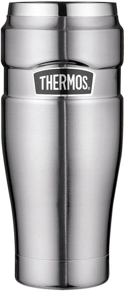 Thermos Thermobecher 0,47l - Edelstahl, Silber - Wärmeisolierung