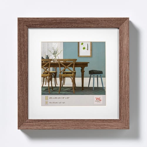 Walther Fiorito Nussbaum 30x30 Holz Inkl. Passepartout Ef330n Wandrahmen