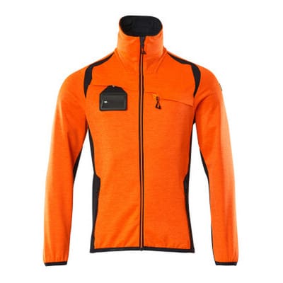 Mascot - Fleecepullover Mit Reißverschluss 19403 Gr. L Hi-vis Orange/schwarzblau