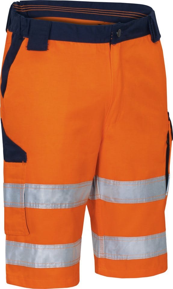 Vizwell Herren Warnschutz-kontrast-short Vwtc114 Gr. 48 Orange/marine