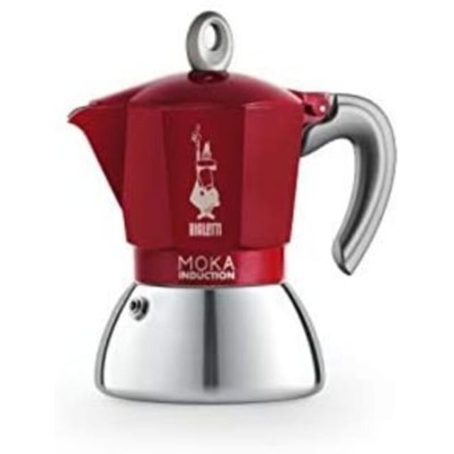 Bialetti Espressokocher New Moka Induction 4 Tassen Rot