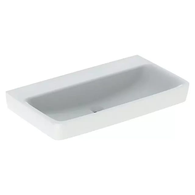 Keramag - Geberit Renova Plan, Waschtisch, 85x48 Cm, Ohne Hahnloch, Ohne