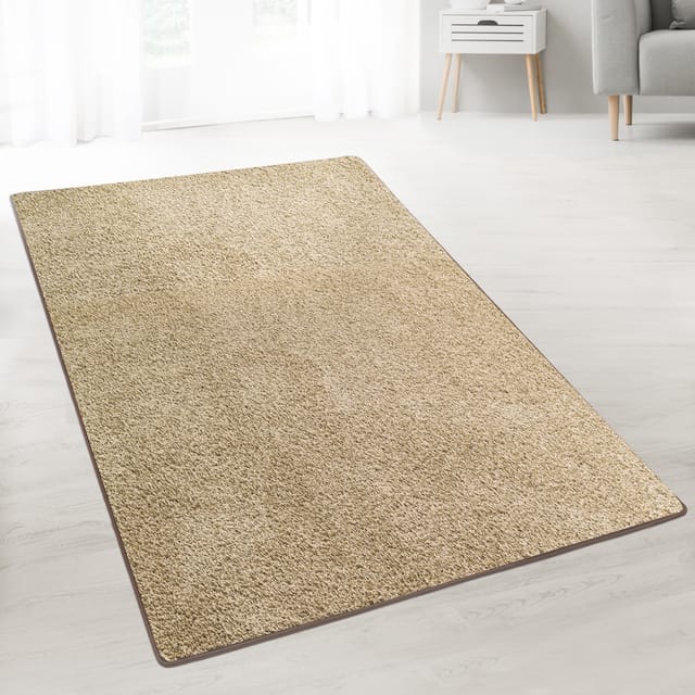 Shaggy-teppich Auf Maß Barcelona Beige 70 50 X 50 Cm