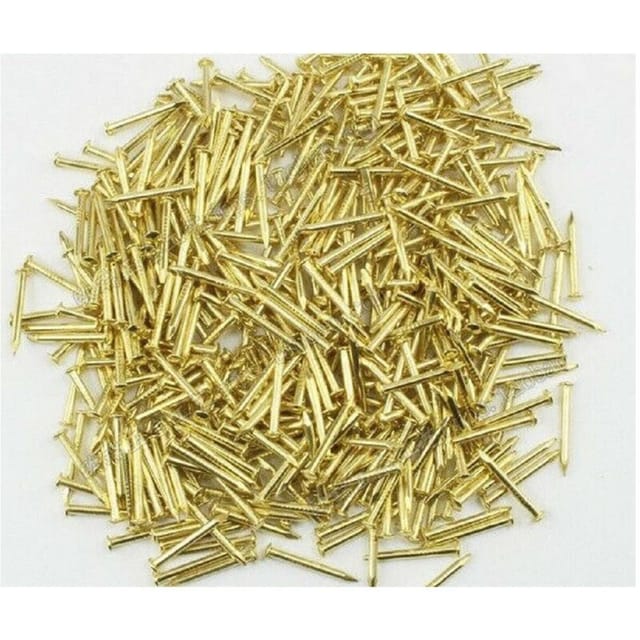 Trade Shop - Paket 150 Stück Goldene Nägel 16 Mm Diy Werkzeugzubehör -