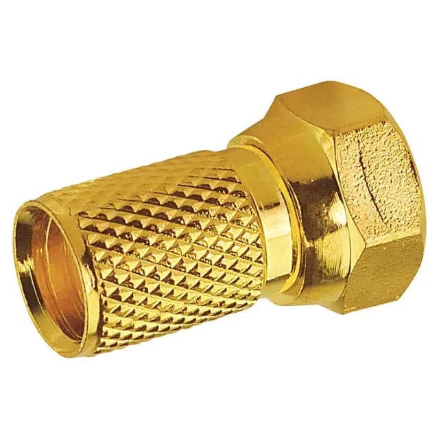 Schwaiger Gmbh - Schwaiger F Stecker Gofst7001 537 Vergoldet 1x F Aufdrehstecker Für Kabel Mit 7mm Durchmesser F-stecker