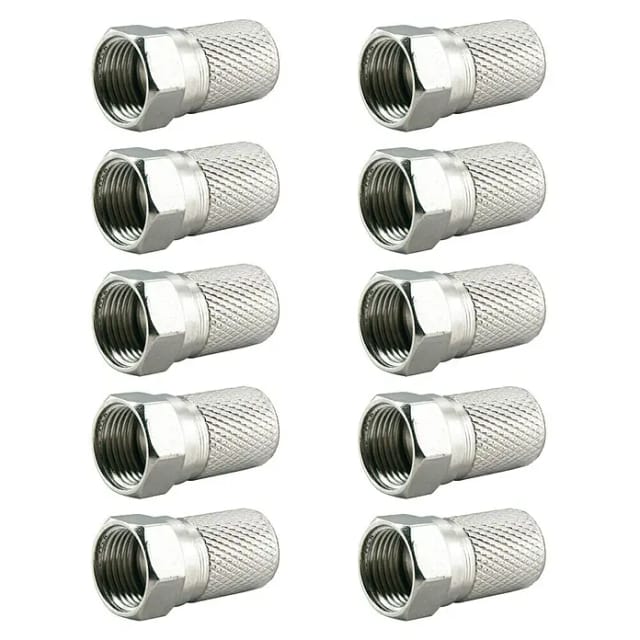 Schwaiger F Stecker Fst8010 531 10x F Aufdrehstecker Für Kabel Mit 8mm Durchmesser Antennen & Koaxkabel