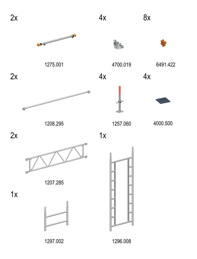 Layher Uni Standard Erweiterung Treppen-kit Typ1 Mit Durchgang