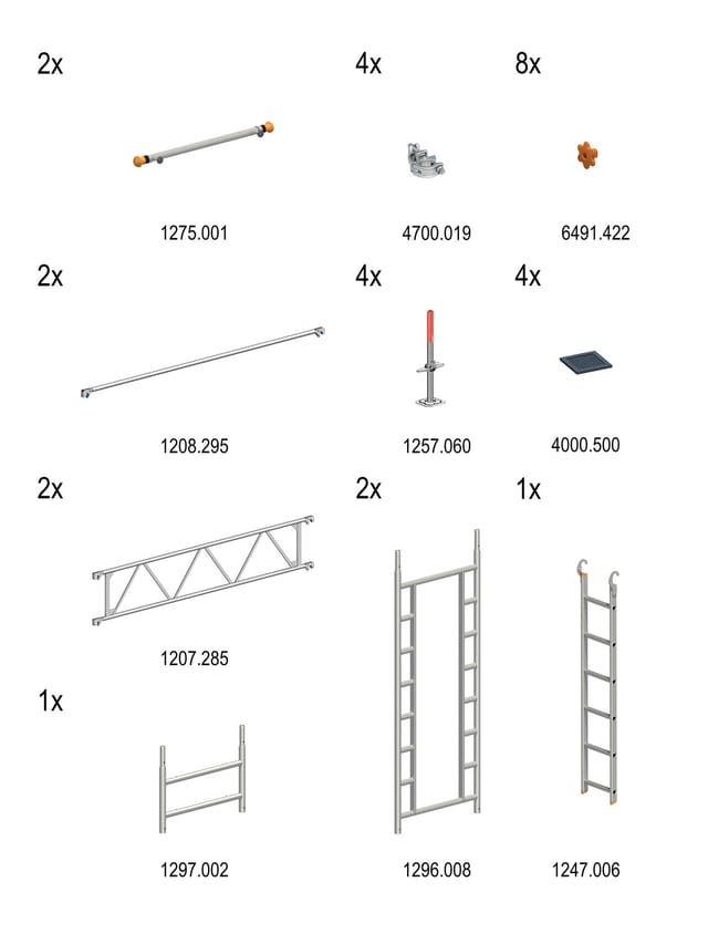 Layher Uni Standard Erweiterung Treppen-kit Typ2 Mit 2 Durchgängen