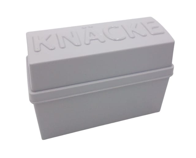 Zebra - Knäckebrotbox Brotbox Knäckebrot Box Brotdose Aufbewahrungsbox Vorratsdose - Hellgrau