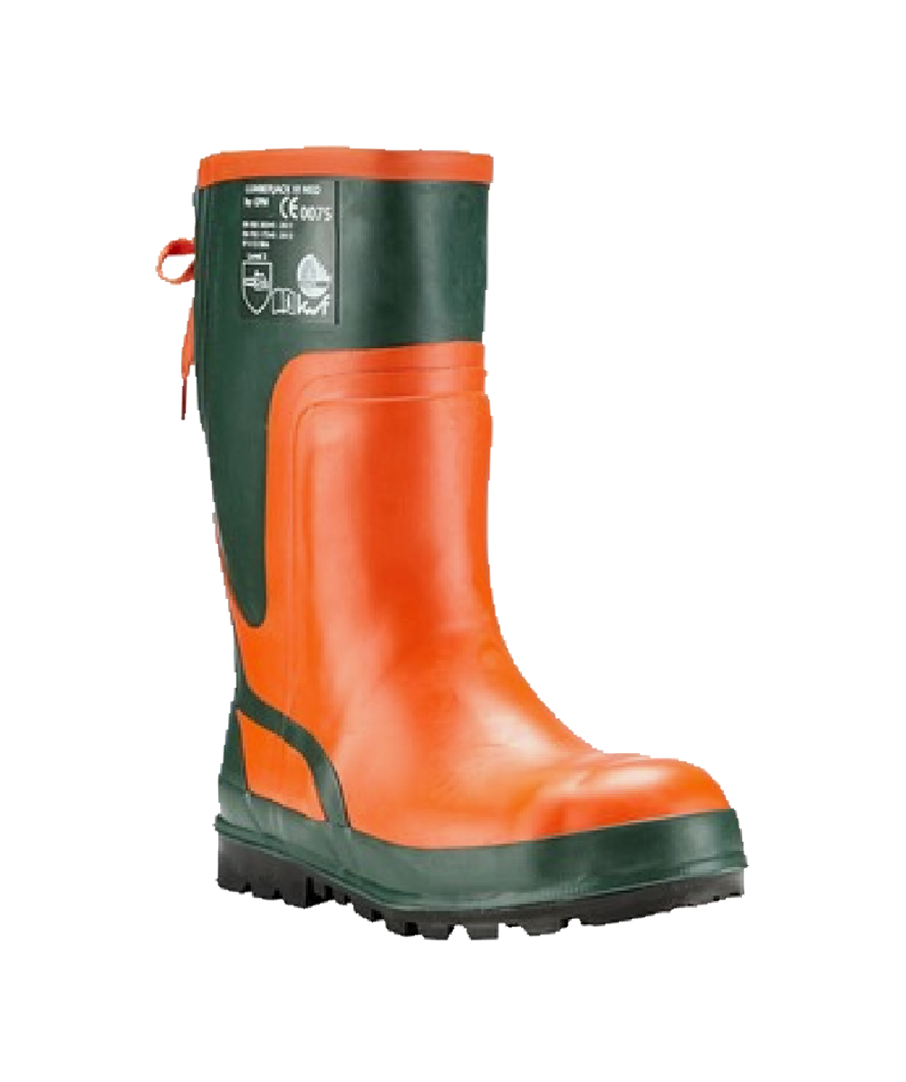 Euro Pm Lumberjack Iii Neo Schnittschutz-gummistiefel Grün/orange Größe 42