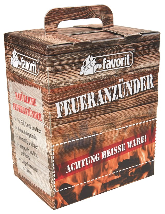Favorit Feueranzünder (holzwolle & Wachs), 100 Stück ° Äkälogische Anzünder 1216