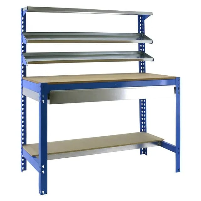 Simonrack - Werkbank-set Mit Schublade 1440x1500x750mm - Bt-1 Box 1500 Blue/bois