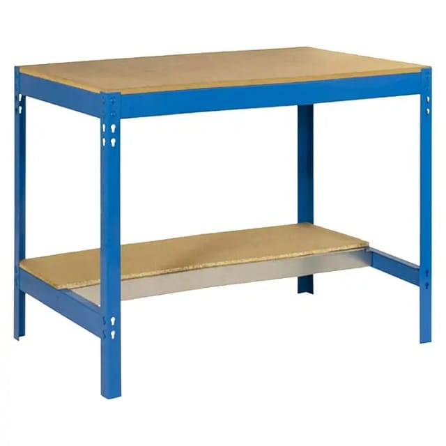 Simonrack - Werkbank 840x1200x750mm Belastung 600kg - Bt-0 Box 1200 Blau/holz