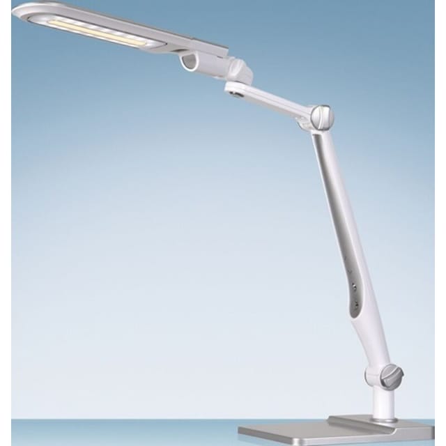 Schreibtischleuchte Led Multiflex Weiß/silber H.600mm M.standfuß U.klemme - 41-5010.715 - Styro