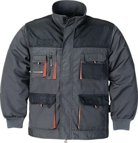 Herrenjacke Größe 54 Dunkelgrau/schwarz/orange