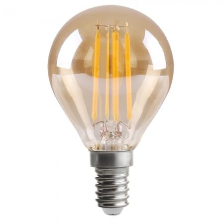 Fabrilamp - Sphärische Glühbirne 7x4,5d 4w 380lm E14 Amber 2700k