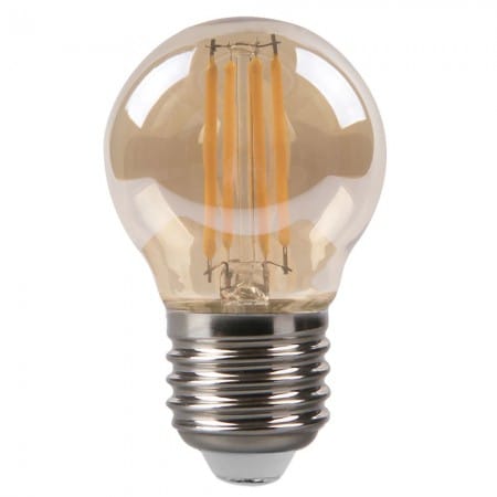 Fabrilamp Kugelförmige Glühbirne 7x4,5d 4w 380lm E27 Amber 2700k