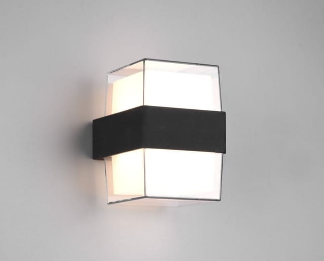 Trio Lighting - Led Außenwandleuchte Molina Eckig Up And Down Anthrazit 13x9cm