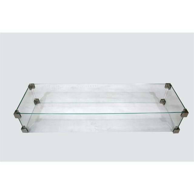 Elementi Feuerschutz Glasumrandung, Transparent, Rund, Inkl. Edelstahl Verbinder