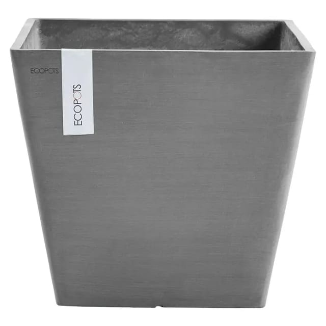 Ecopots Rotterdam 50 Blumentopf – L 50 Cm X B 50 Cm X H 43,5 Cm – Grau – Innen- Und Außenbereich