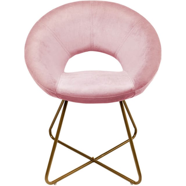 Home Deluxe - Samtstuhl Selesa Farbe: Rosa Samtstuhl Esszimmerstuhl Küchenstuhl Polsterstuhl