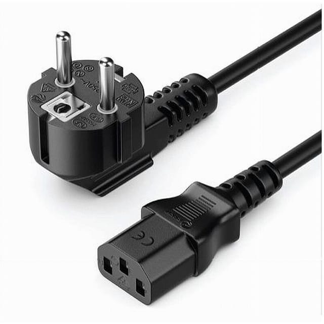 Trade Shop Traesio - Trade Shop - Dreiadriges Stromkabel Für Pc Notebook Monitor Schuko Stecker F-al01 1.2mt -