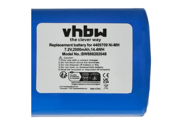 Vhbw - Akku Kompatibel Mit Proscenic Pro Jojo T1, Pro Jojo, Seven Smith Saugroboter (2000 Mah, 7,2 V, Nimh)