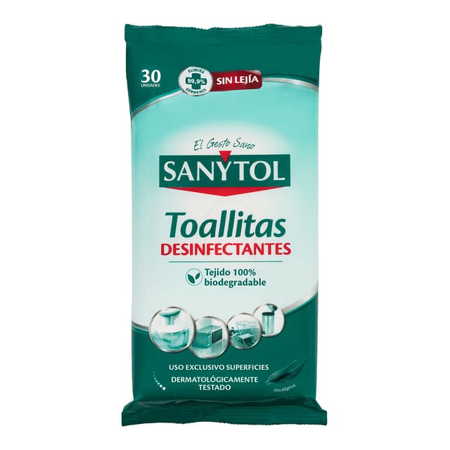 Sanytol - Desinfizierende Wischtщcher Alle Oberflchen 24+6 Befreien Sie