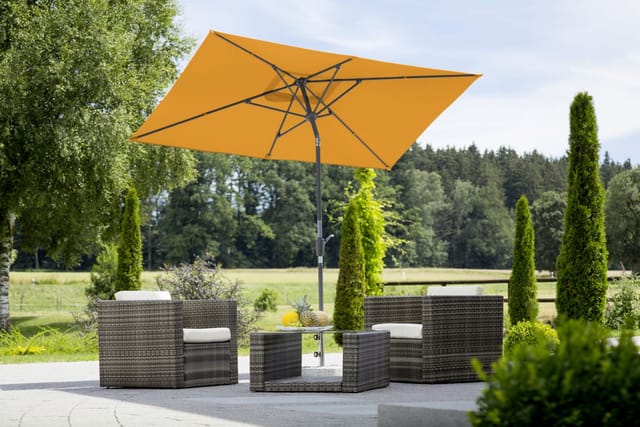 Schneider Schirme - Schneider Sonnenschirm Tunis Mandarine 270 X 150 Cm Marktschirm