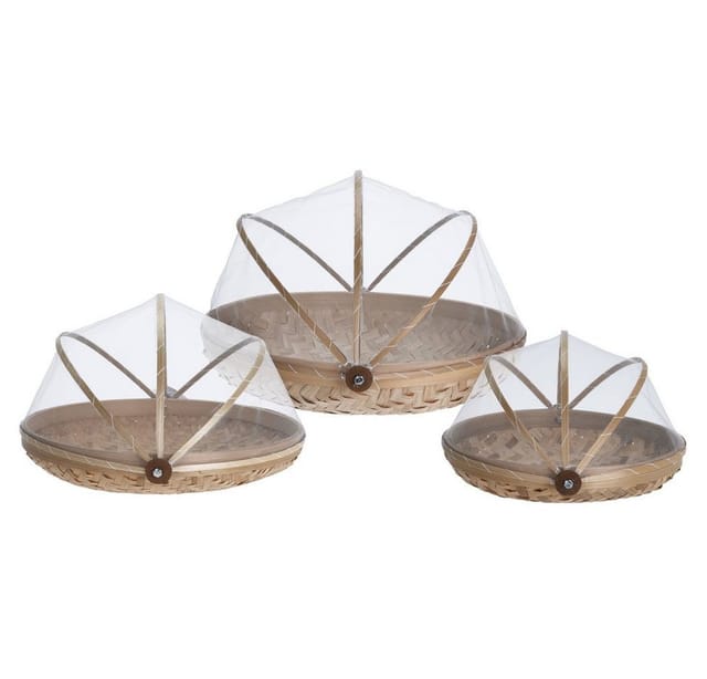 Excellent Houseware - Bambusfaser Brotkorb Praktischer Küchenbehälter