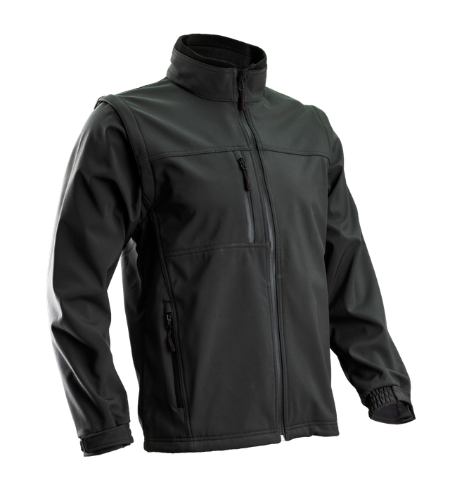 Arbeitssoftshelljacke Yang 2-in-1 - Schwarz S - 40/42