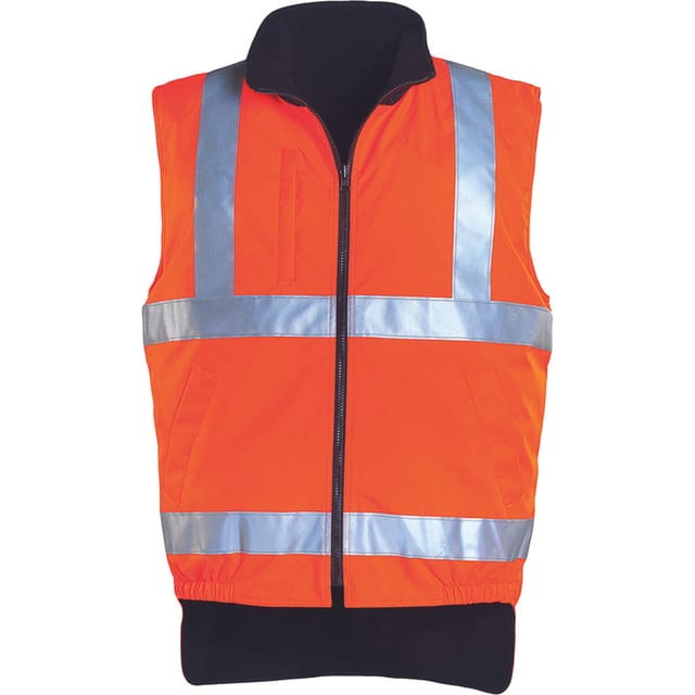 Ärmelloser Hochsichtbarkeits-polartec-arbeitsweste Hi-way – Neonorange 2xl – 56/58