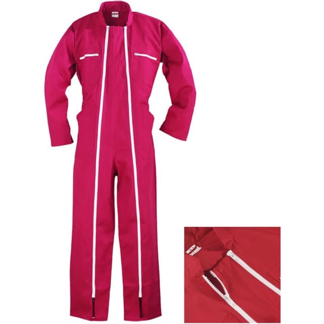 Coverguard - 74524 ] Combinaison De Travail 2 Zips Factory Taille Xl 52/54 Rouge