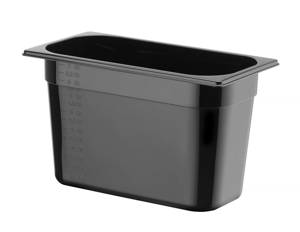 Hendi Gastronorm-behälter 1/3, Profi Line, Gn 1/3, 2,5l, Schwarz, 325x176x(h)65mm