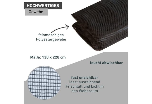 Fliegengitter H220xb130 Cm Anthrazit Uv-beständig=ja