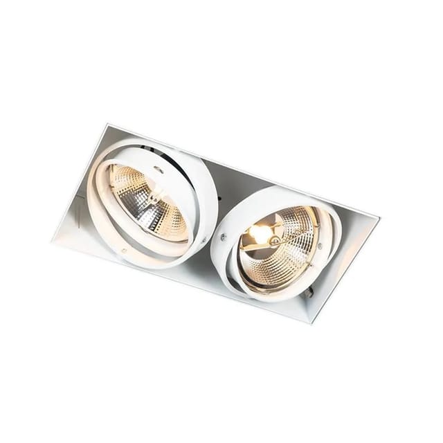 Einbauspot Weiß Gu10 Ar111 Randlos 2-flammig - Oneon