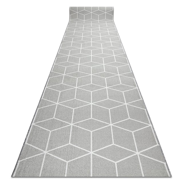 Läufer Antirutsch Cube Würfel, Gummi Grau 90 Cm Grey 90x110 Cm