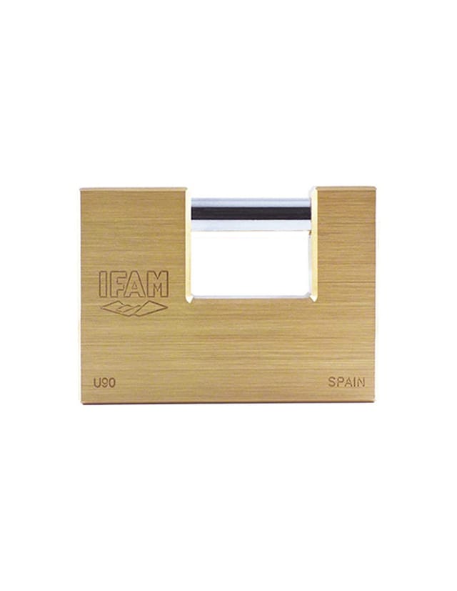 Quadratisches Vorhängeschloss Für Fensterläden, 90 Mm, Messingschlüssel/gleich Wie U90ka Ifam