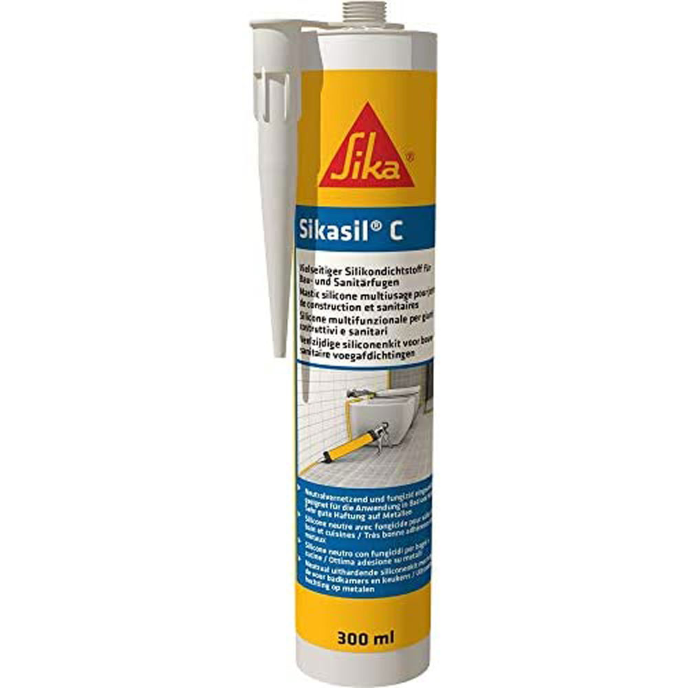 Sil C 300ml Weiß Neutralvernetzender Silicondichtstoff - Sika