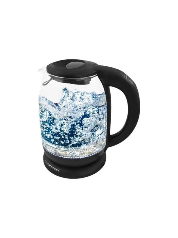 Esperanza Elektrischer Wasserkocher Aus Glas Mit Led Und Temperaturregler Loire 17 L Schwarz