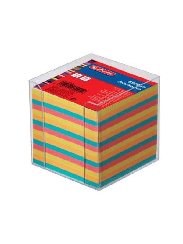 Bigbuy - Zettelbox 9 X 9 X 9 Cm (b X H X T) 90 X 90 Mm (b X H) 650 Bl. Gefüllt Polystyrol Transparent