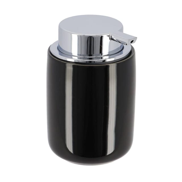 Dolomit Seifenspender Rund Chrom Pumpe 235 Ml - Schwarz - Tendance