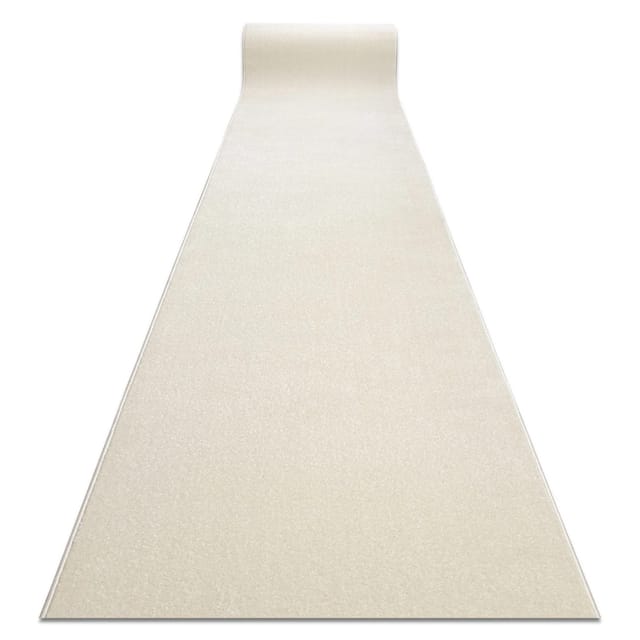 Läufer Karmel Glatt, Einfarbig Weiß 100 Cm White 100x390 Cm