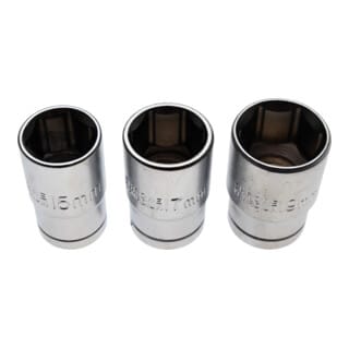 Steckschlüsseleinsatz-satz Antrieb 12,5 Mm (1/2") Sw 15 - 17 - 19 Mm 3-tlg.