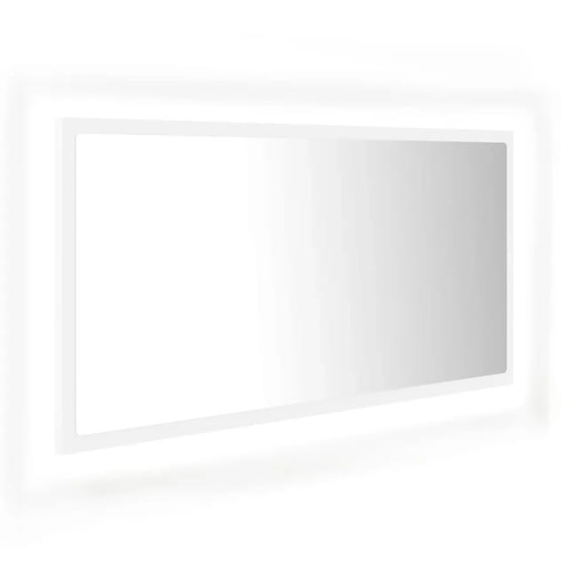 Led-badspiegel Weiß 90x8,5x37 Cm Acryl Vidaxl