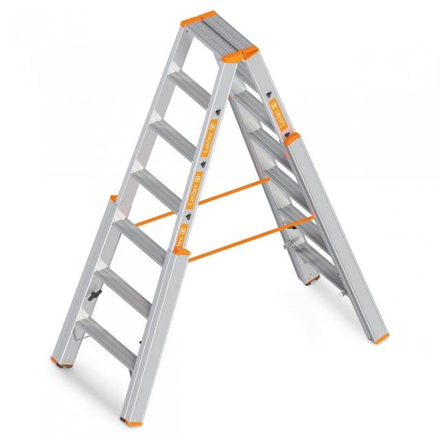 Layher Topic 1062 Treppenstehleiter Mit 7 Stufen 3,20m Ah