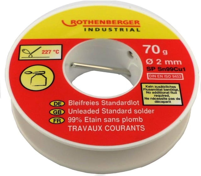 Standard-zinnspule 2 Mm, 70 G. Rothenberger Rothenberger